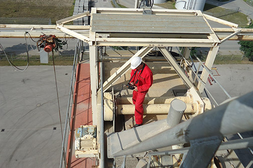 Schwingungsmessung an einem Sieblager